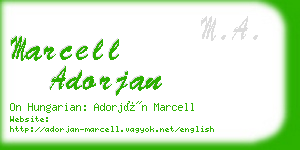 marcell adorjan business card